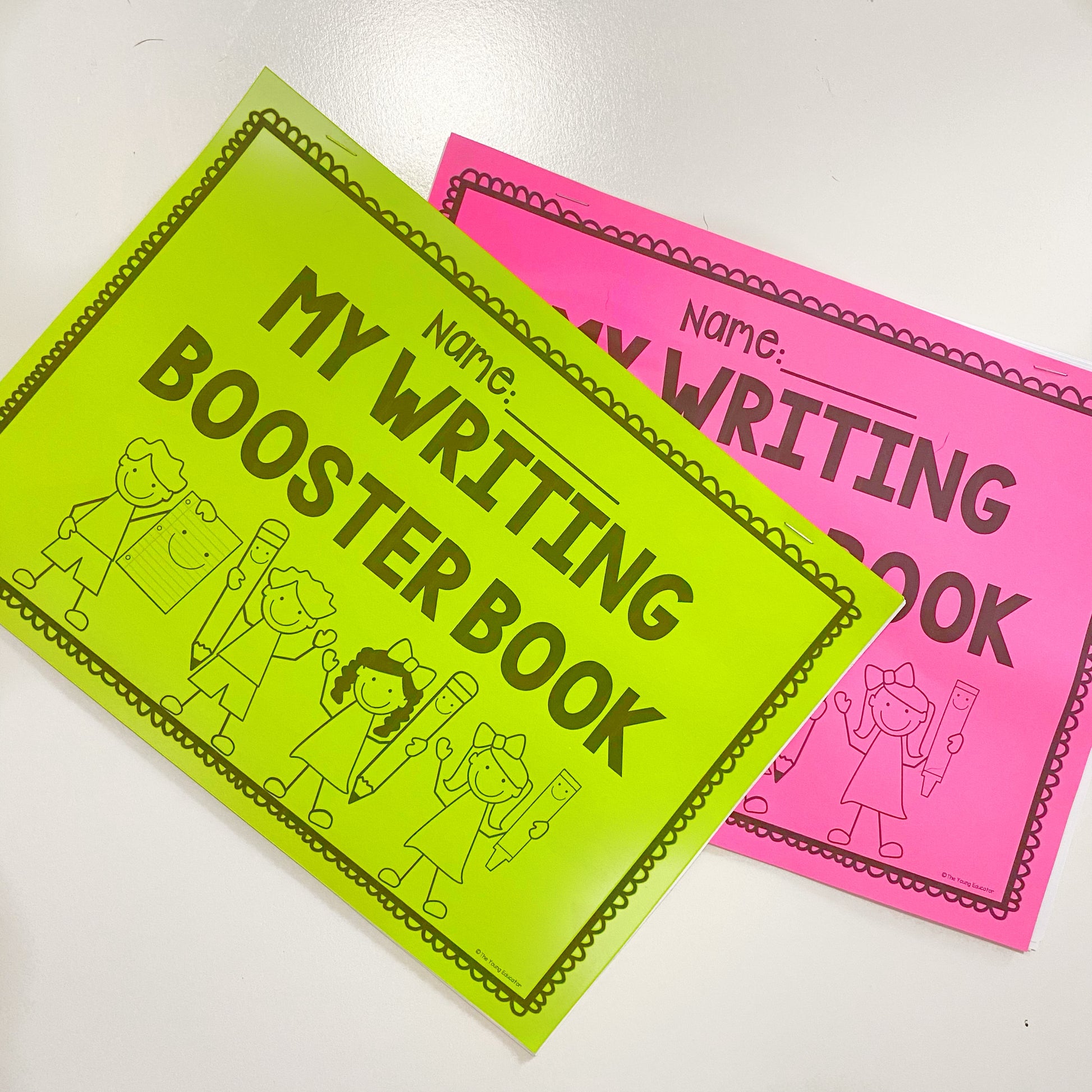 Early writer booster book with differentiated writing templates for beginner writers.