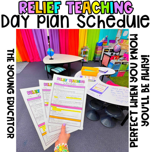 Editable substitute teacher plans template for emergency sub day preparation.