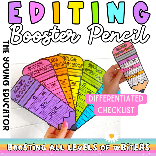 Editing Booster Pencil for Students to support independent writing and self-editing skills.