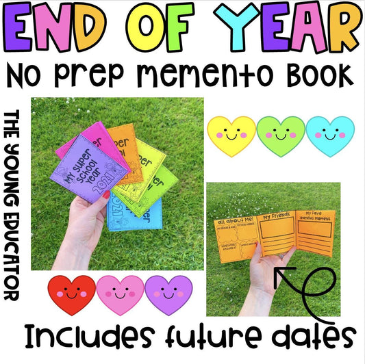 End of Year Book for Students, a printable memory book to celebrate school memories.