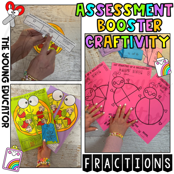 Fractions Assessment Booster Craftivity | Printable Fractions Activity ...
