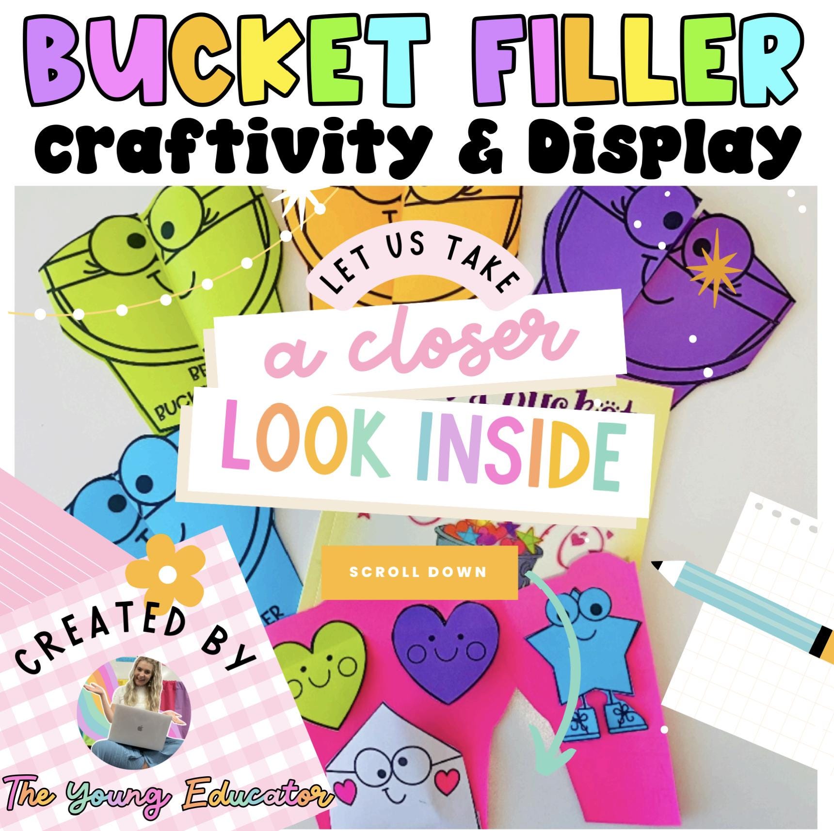 Friendship craft for kids – fun bucket-filling printable template for social-emotional learning