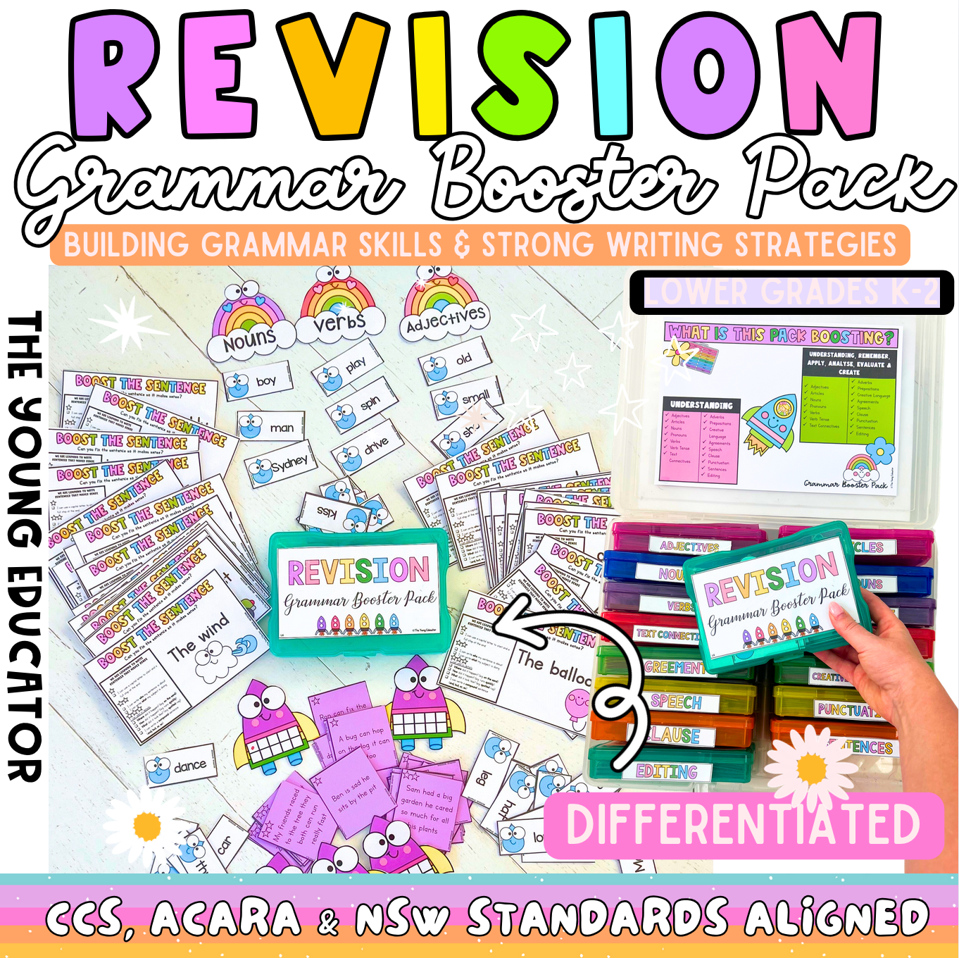 Grammar Booster Pack K-2 with fun and engaging activities for early learners.
