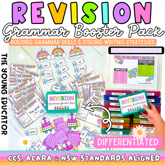 Grammar Booster Pack K-2 with fun and engaging activities for early learners.