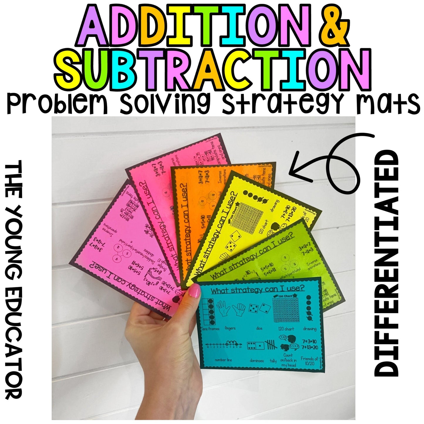 Addition and Subtraction Maths Problem Solving Strategy Mat Prompts