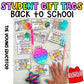 Back to School Gift Tags Editable Open House Meet the Teacher Student Gifts