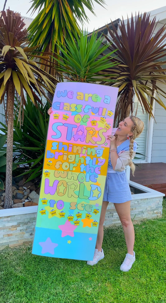 PASTEL RAINBOW Classroom Door Display