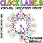 RAINBOW CLOCK Intervals *12 and 24 Digital Time*