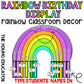 RAINBOW BIRTHDAY DISPLAY *Classroom Decor*