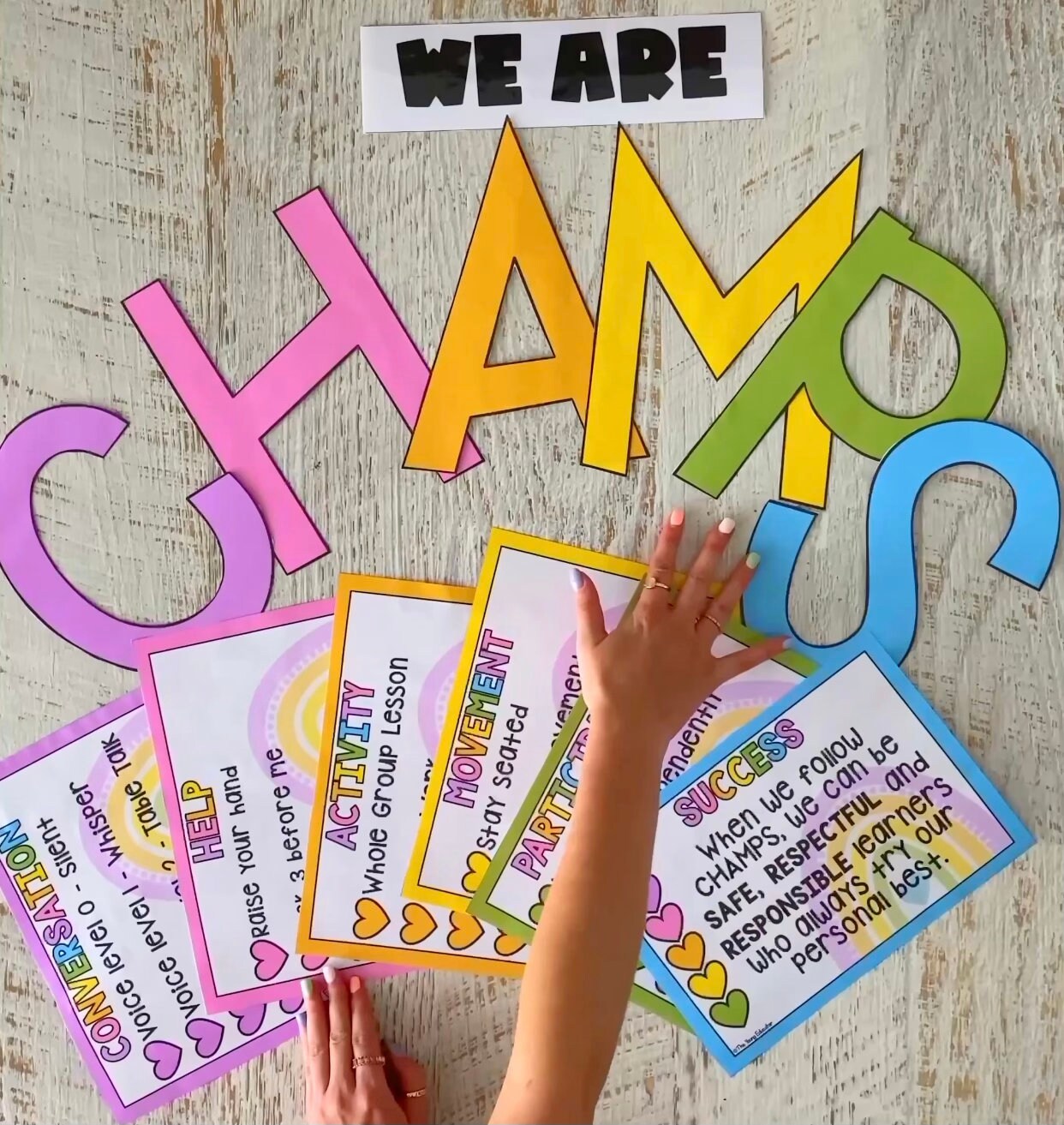 CHAMPS EDITABLE POSTERS | Classroom Rules Expectations