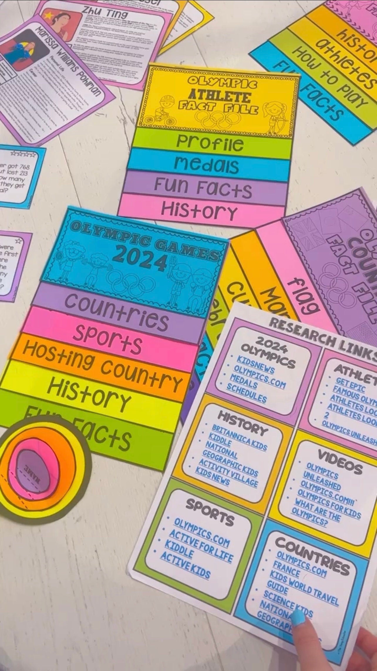 OLYMPIC BOOSTER PACK - Olympic Activities 2024 Paris Pack -Reading, math, inquiry