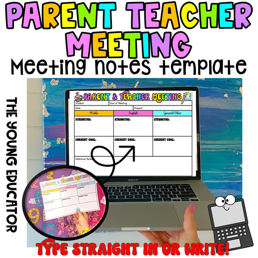 Parent Teacher Interview Conferences Notes Template *Digital Version Included!*