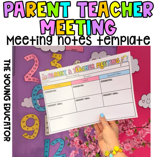 Parent Teacher Interview Conferences Notes Template *Digital Version Included!*