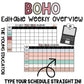 BOHO Editable Term X 10 Weekly Planning Overview / Teacher Organisation Document / Digital Planning / Boho Teacher / Boho Classroom