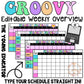GROOVY Editable Term X 10 Weekly Planning Overview / Teacher Organisation Document / Digital Planning / Rainbow Teacher / Rainbow Classroom