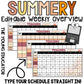 SUMMERY Editable Term X 10 Weekly Planning Overview/ Teacher Organisation Document / Digital Planning / Boho Teacher / Boho Classroom