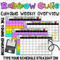 RAINBOW CUTIE Editable Term X 10 Weekly Planning Overview/ Teacher Organisation Document /Digital Planning/Rainbow Teacher/Rainbow Classroom