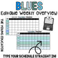 BLUES Editable Term X 10 Weekly Planning Overview/ Teacher Organisation Document / Digital Planning / Blue Classroom