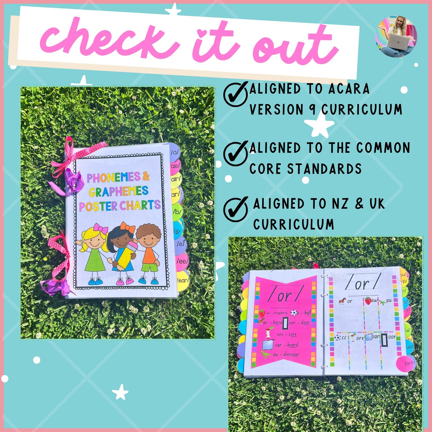 PHONICS POSTERS BOOK / Alternative Spellings Class Sounds Dictionary/  Phonemes Graphemes / Science of Reading Charts
