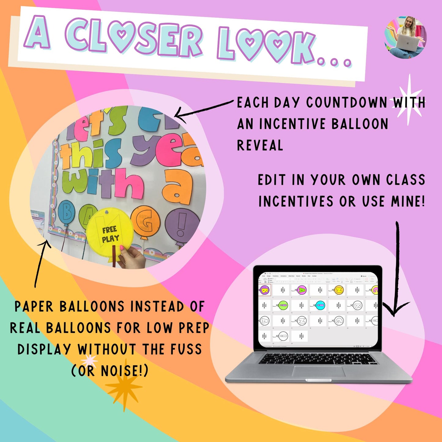 Let's End This Year With a Bang! - Interactive End of Year Bulletin Board Display *Editable Class Incentives*