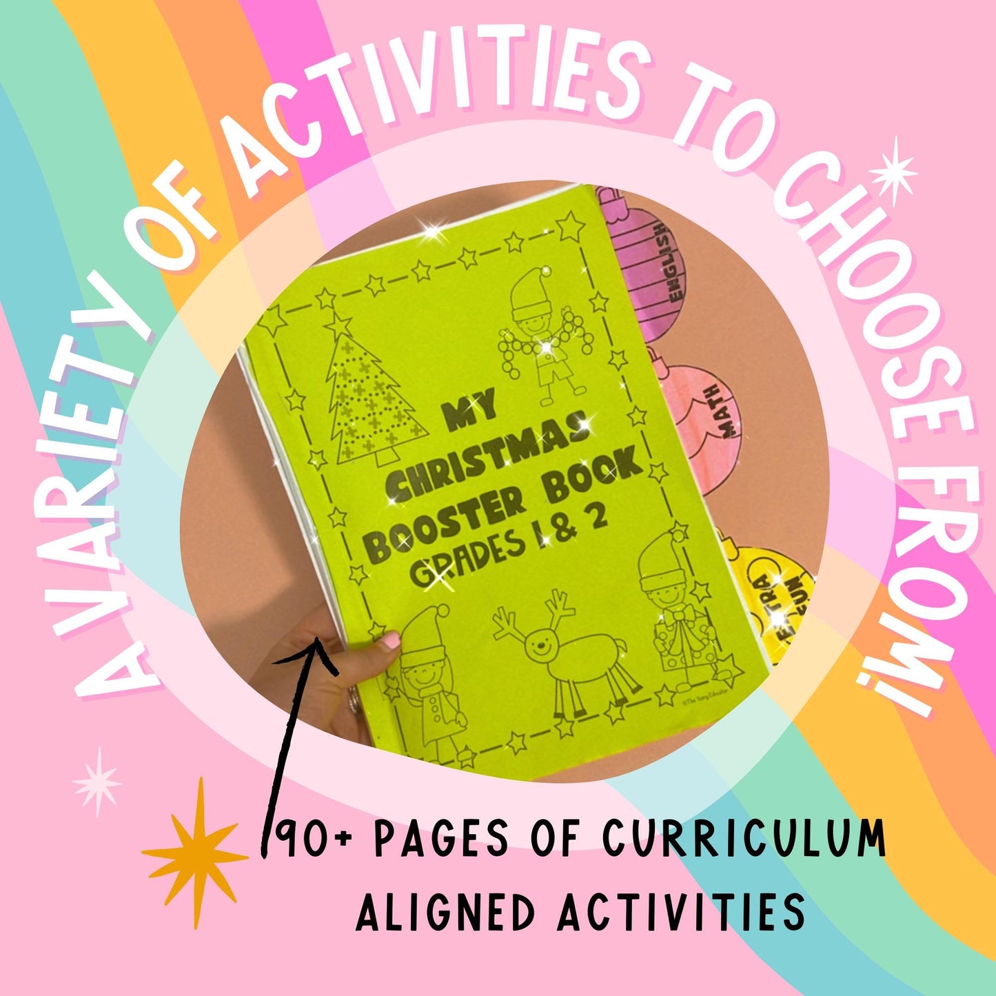 CHRISTMAS BOOSTER BOOK (No Prep - Print and Go!) - Grade 1/2 Curriculum Aligned Learning Holidays Booklet Printable Year 1 and Year 2