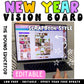 New Year’s goal-setting activity – printable vision board template for students and teachers