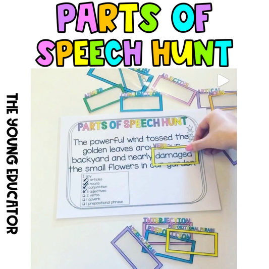 Engaging Parts of Speech Activity for Students with interactive literacy tasks.