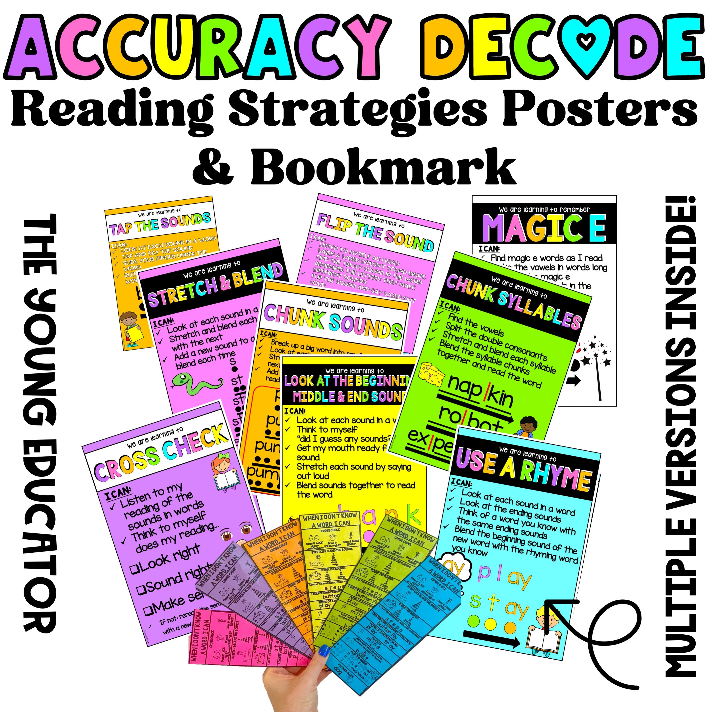 Reading Strategies Posters & Bookmark | Decoding & Phonics Tools – The ...