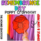 Printable classroom activity for Remembrance Day, poppy craft for students.