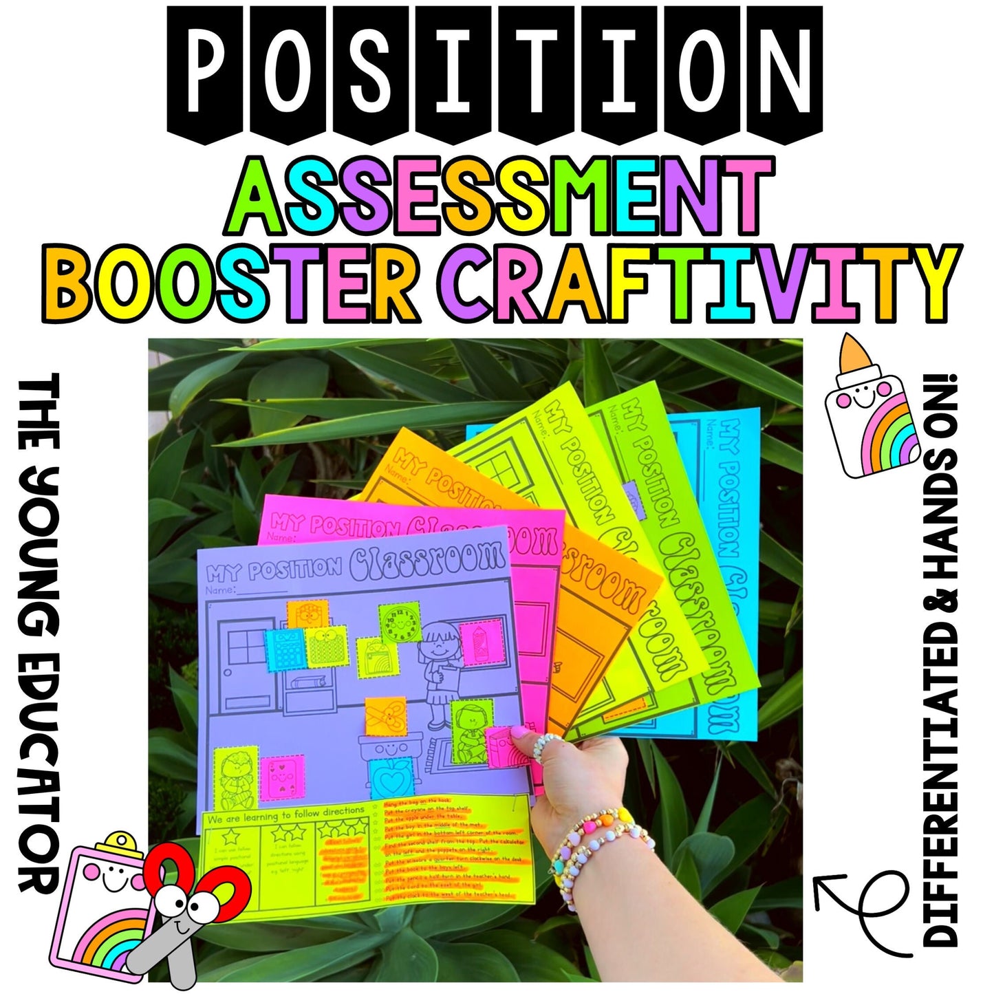 Engaging position and location activity featuring a hands-on math craft for students.