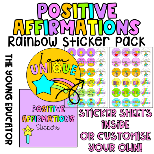 Positive Affirmation Stickers for kids and students to encourage motivation