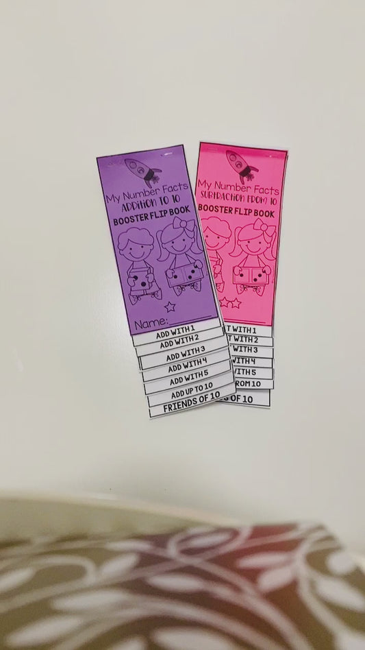 Addition and Subtraction to 10 Booster Flip Books BUNDLE