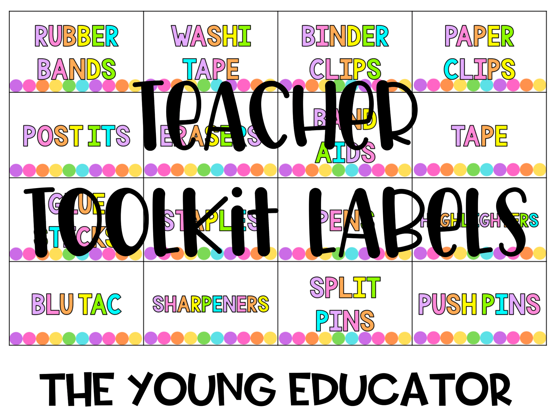 Printable Toolbox Labels For Teachers to create a neat and functional teacher space.