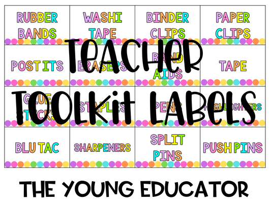 Printable Toolbox Labels For Teachers to create a neat and functional teacher space.