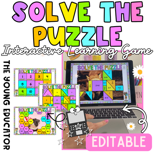 Puzzle PowerPoint Game for interactive classroom learning and student engagement.