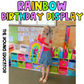 Rainbow Birthday Display for classrooms to celebrate student birthdays in a fun and engaging way.