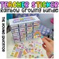 Rainbow Sticker Pack with printable colorful designs for decorating and crafting.