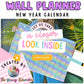Rainbow Yearly Calendar 2025 for classrooms, home offices, and student planning. 
