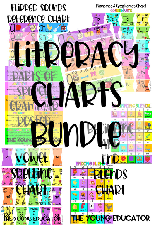 Reading and Writing Charts for Classroom to enhance student literacy skills
