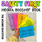 Road safety learning resource for kids teaching crossing the road, swimming locations, and safety choices.