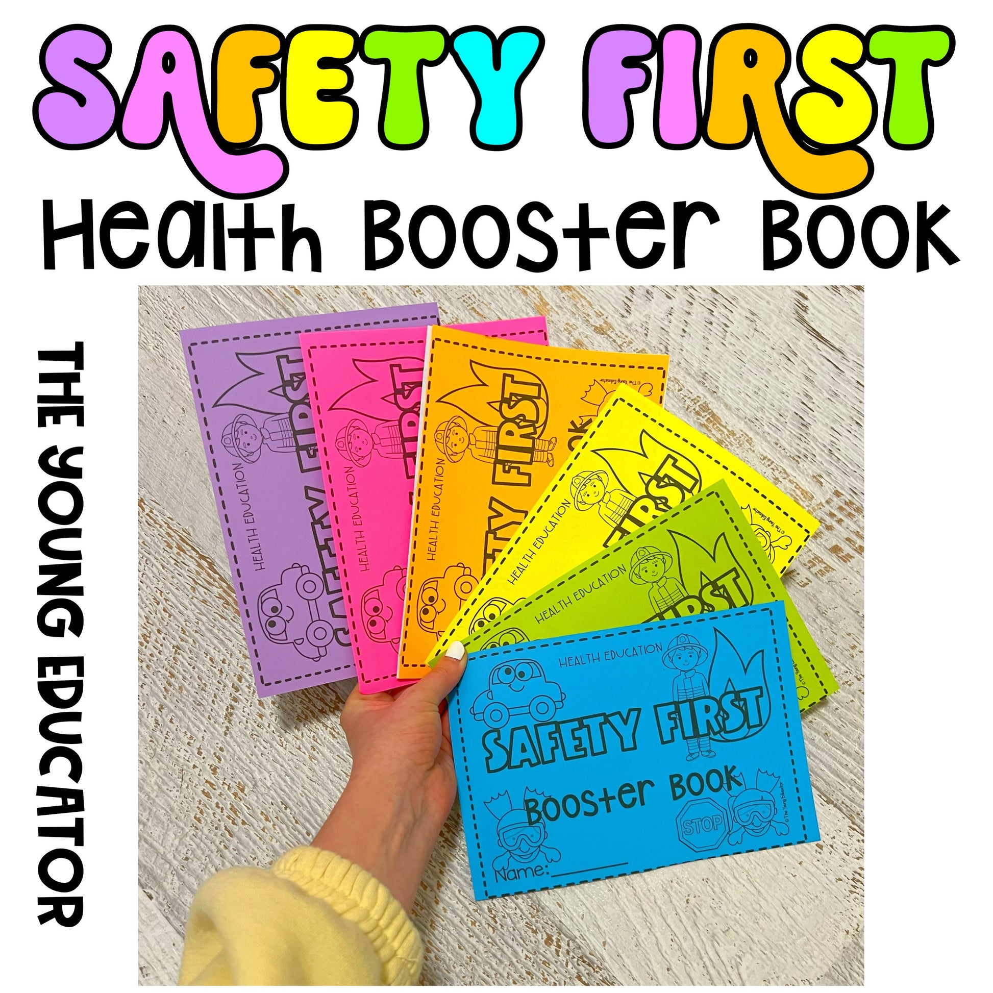Road safety learning resource for kids teaching crossing the road, swimming locations, and safety choices.