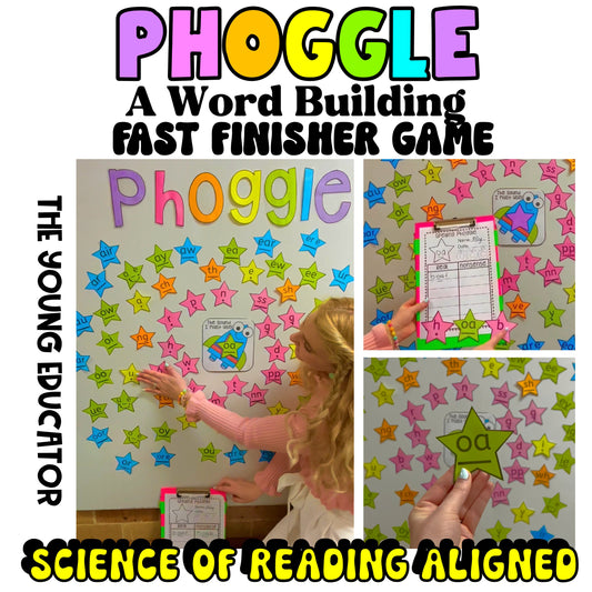 Science of Reading word game – a fun build-a-word phonics activity for classrooms. Great for improving phonemic awareness.

