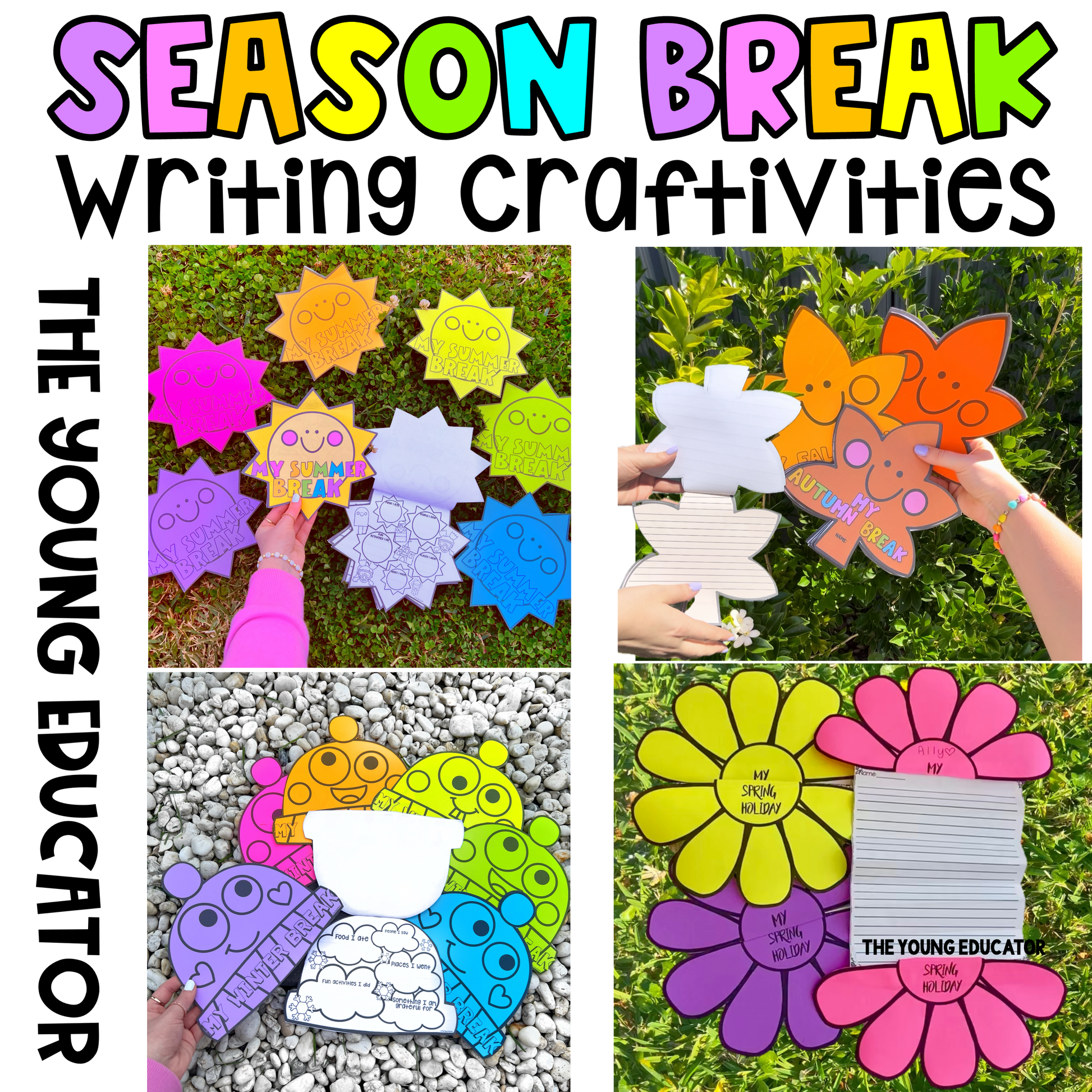Seasons Writing Craft Activities for students to create seasonal-themed writing projects.