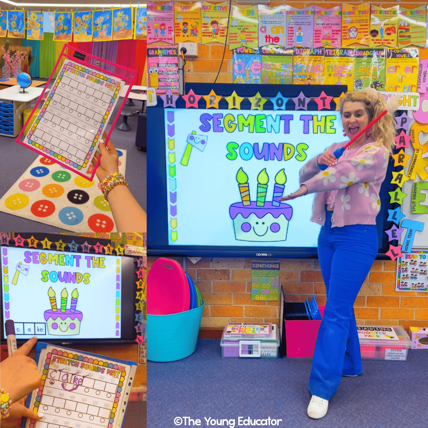 Sound Segmentation Activities with printable mats for phonemic awareness development.