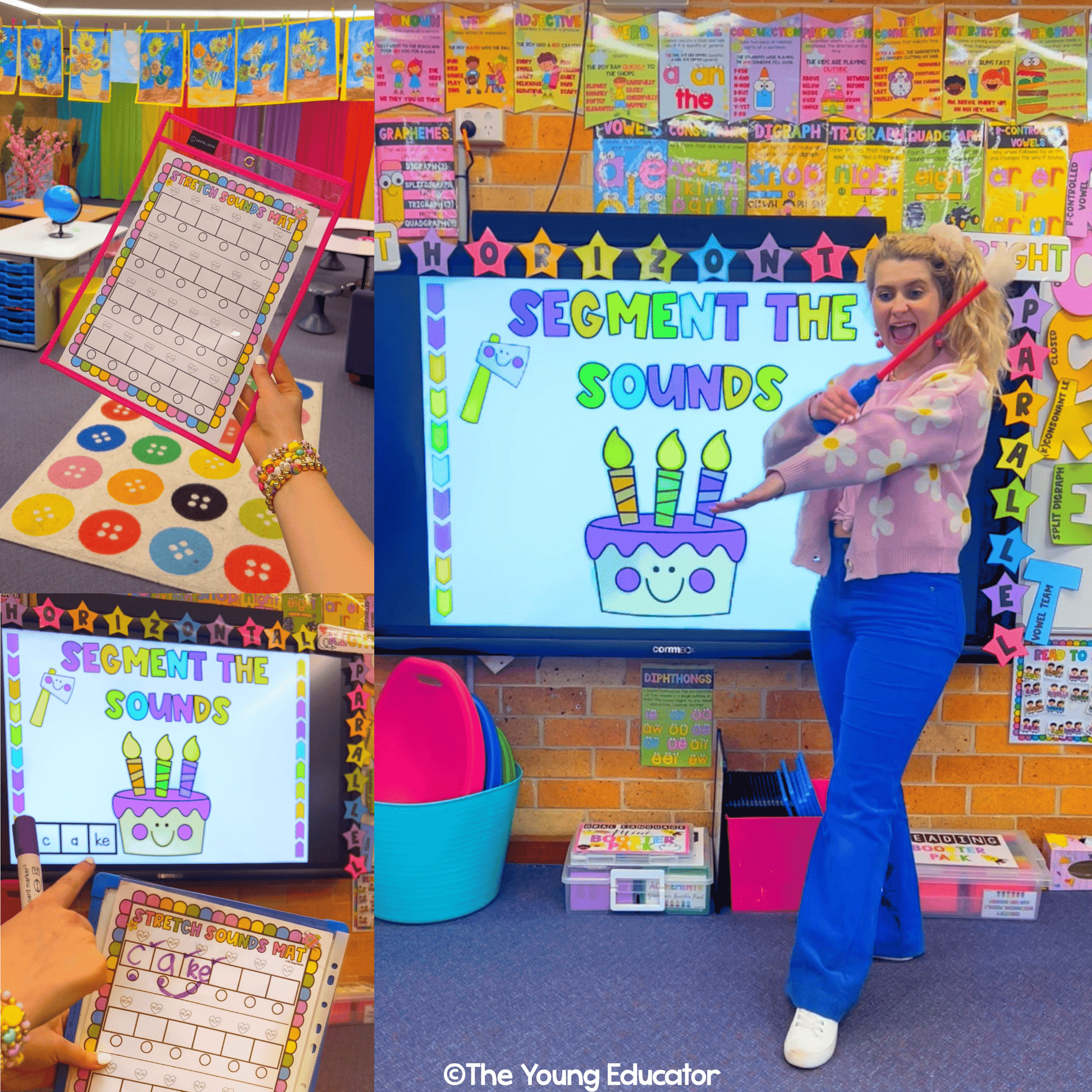 Sound Segmentation Activities with printable mats for phonemic awareness development.
