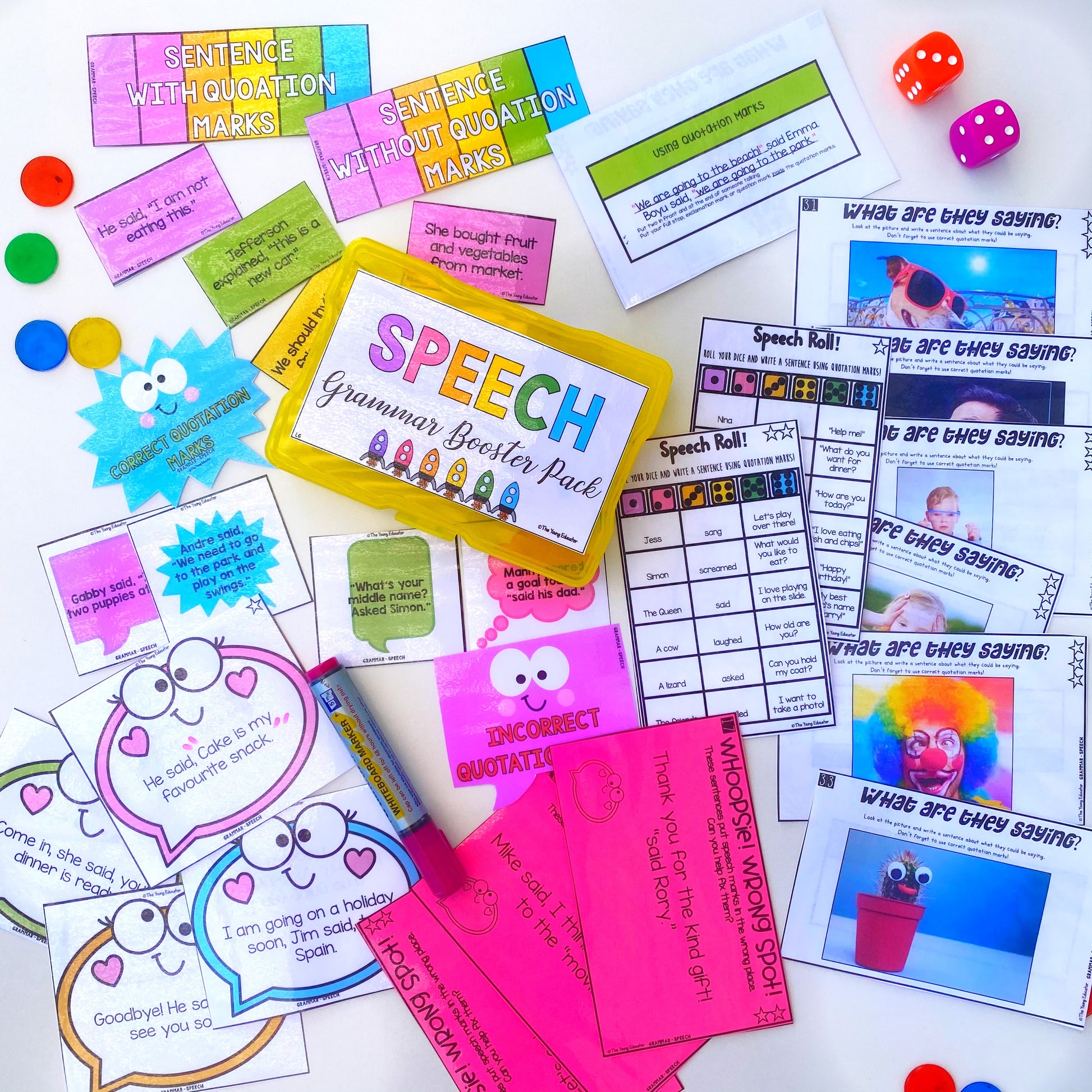 Parts of Speech Grammar Activities for Classrooms | English Grammar for Kids | Lower Grades Grammar Exercises
