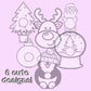 Student Christmas gift idea with holiday-themed lollipop gift tags for the classroom.