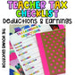 Tax Earnings Checklist for Teachers to track income, expenses, and deductions for tax filing.