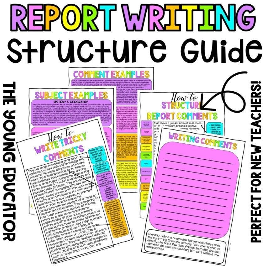 Teacher Report Comments Guide – structured tips for writing report card comments.
