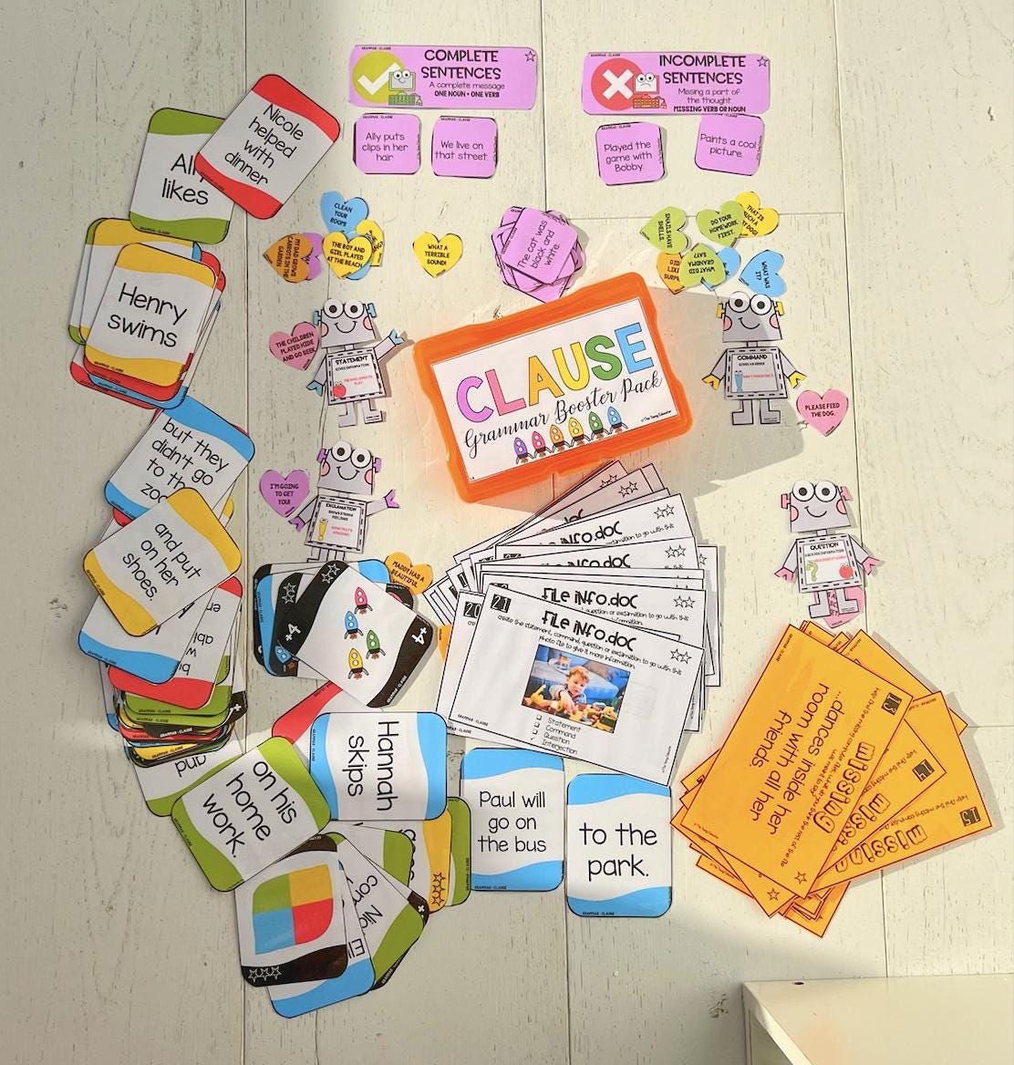 Teaching complete clauses – sentence structure activities for young learners